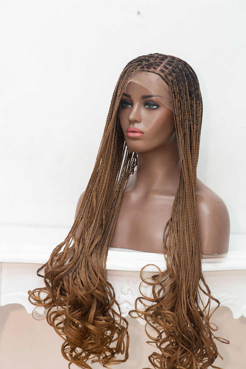 JUMBO LOVE KNOTLESS BRAIDED WIGS ON FULL LACE CLOSURE XL – d